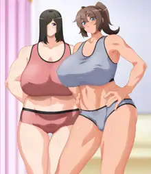 豊満熟女レスラーの爆乳トレーニング, 日本語