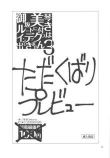 御坂美琴ルートに付きインデックスは出てきません3 ただくばりプレビュー, 日本語