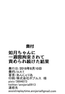 如月ちゃんに一週間拘束されて責められ続けた結果, 日本語