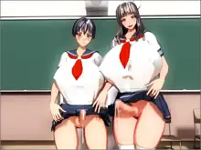 仲良しエロふたなりさんが教室でエロい事をするCG集, 日本語