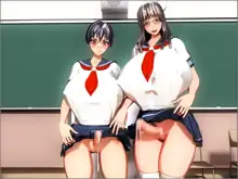 仲良しエロふたなりさんが教室でエロい事をするCG集, 日本語