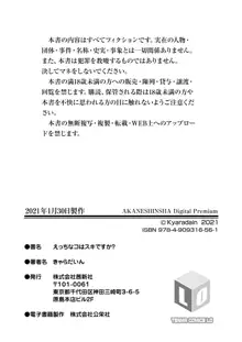 えっちなコはスキですか?, 日本語