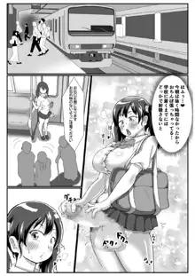 ふたなりの女の子が電車の中でまごまごする本, 日本語