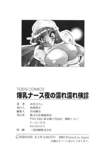 爆乳ナース夜の濡れ濡れ検診, 日本語