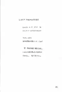 LOST MEMORIES, 日本語