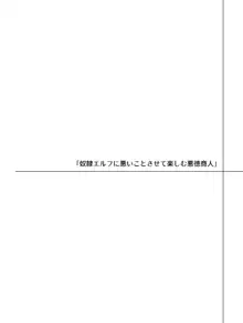 エルフにひどいことしたい悪徳商人のお話, 日本語