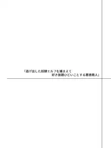 エルフにひどいことしたい悪徳商人のお話, 日本語