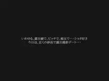 寝取られ露出～砂浜で知らない少年達と青姦する変態な彼女, 日本語