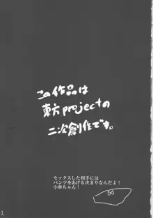 あまりにも性知識に欠く小傘ちゃんとの無知ックス本, 日本語