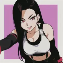 Tifa Lockhart - test on different styles and poses, 日本語