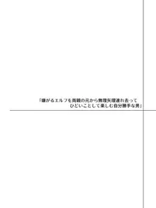 帰るところのないエルフに好き勝手ひどいことして楽しむ男の話, 日本語