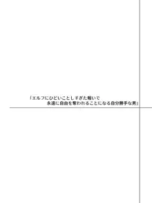 帰るところのないエルフに好き勝手ひどいことして楽しむ男の話, 日本語