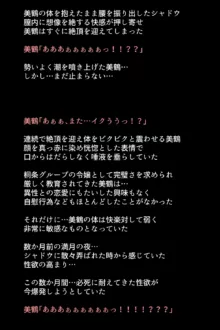 シャドウに弄ばれたヒロインたちは性欲を抑えきれなくなっていく!?, 日本語