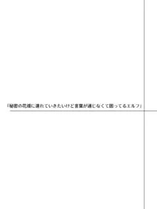 言葉が通じないエルフとエルフをびびらせたい男, 日本語