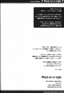 Black cat at night, 日本語