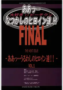 ああっ…なつかしのヒロイン達!! FINAL, 日本語