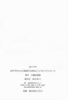 はやてちゃんの家庭でできないリハビリマッサージ, 日本語