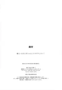 寝ているそに子ちゃんにイタズラしたい!, 日本語