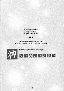 神サマのいうとおり, 日本語