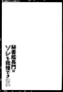 秘書艦長門はソレを我慢できない, 日本語