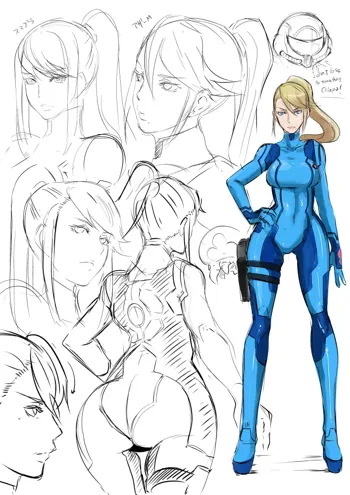 Butcha-U Samus CG + Bonus Pics/Sketches, 日本語