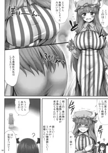 巨乳キャラと化したパチュリーのエロ本, 日本語